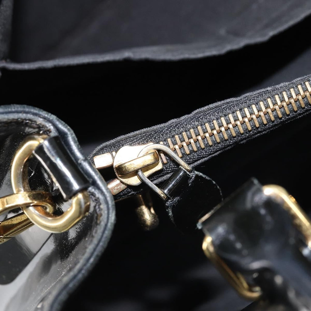 Louis Vuitton Montaigne Handbag Monogram Vernis Black Patent_Leather Handbag