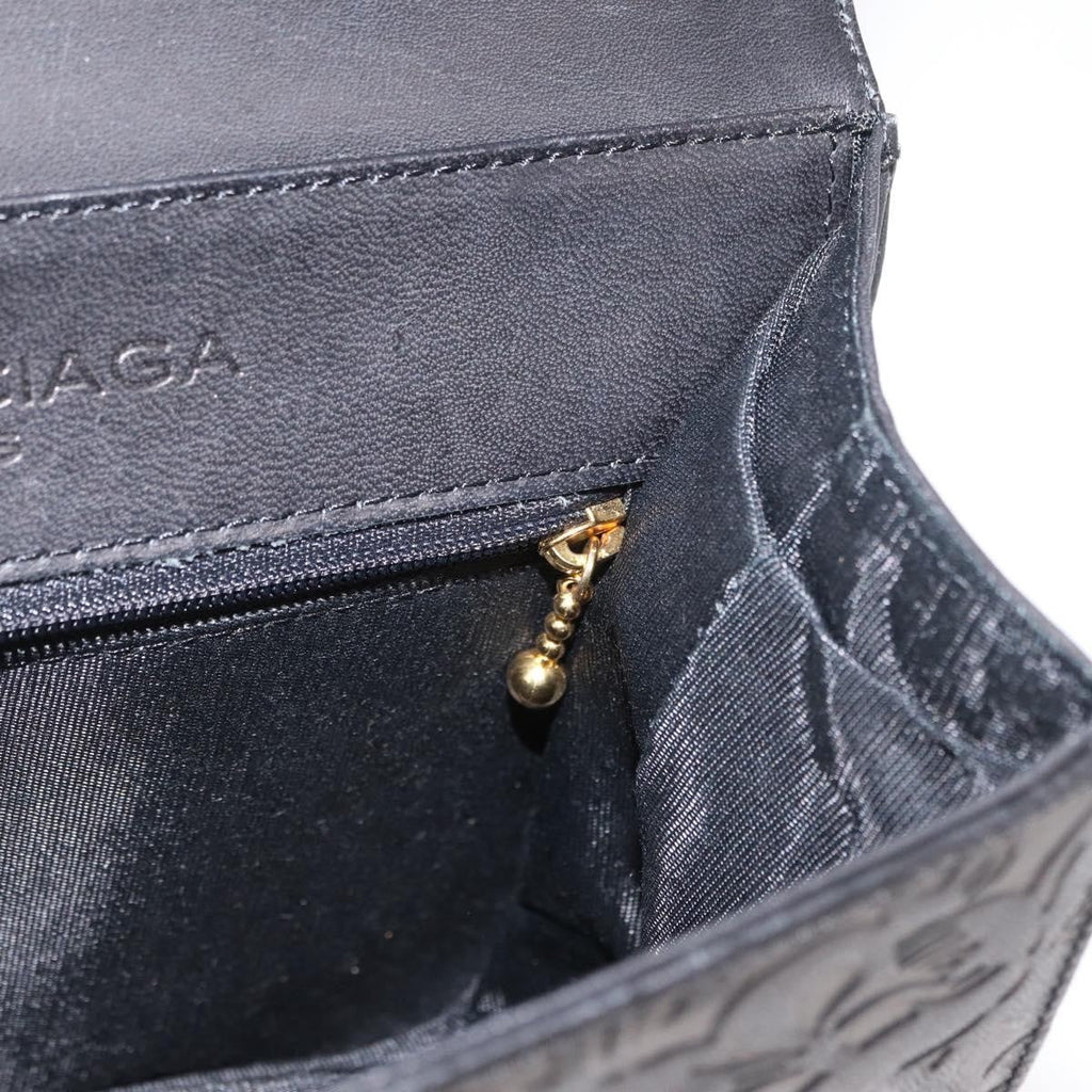 Balenciaga Vintage Handbag Leather Black Leather Hand