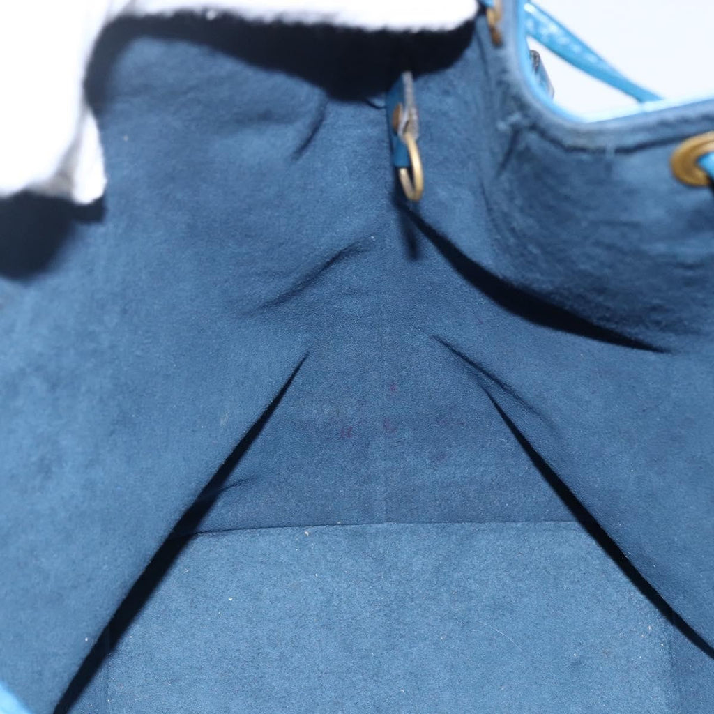 Louis Vuitton Petit Noe Handbag Epi Leather Blue Leather Shoulder Bag