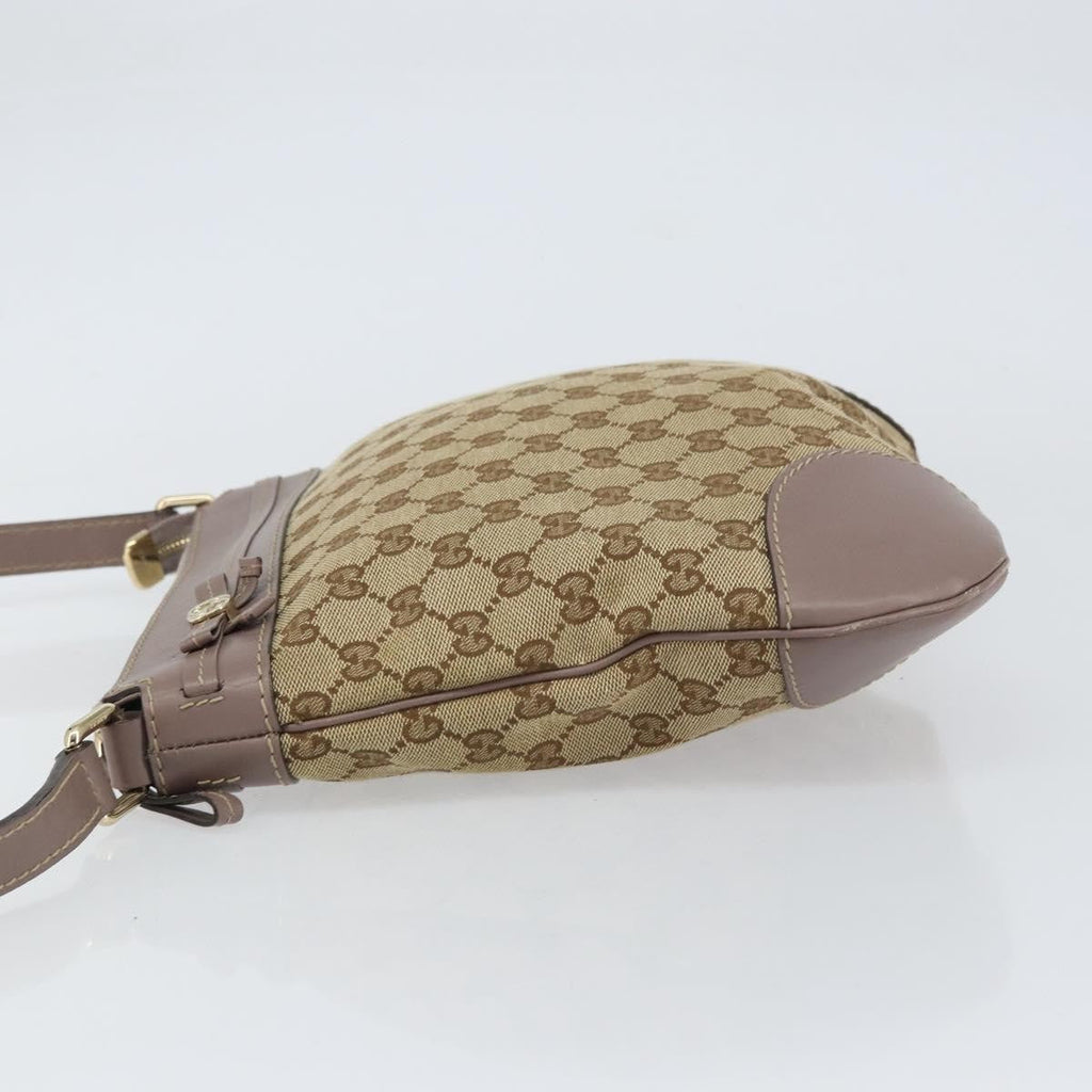 Gucci Mayfair Messenger Bag Gg Canvas And Leather Beige Canvas Shoulder Bag Bag (Pre-Owned)