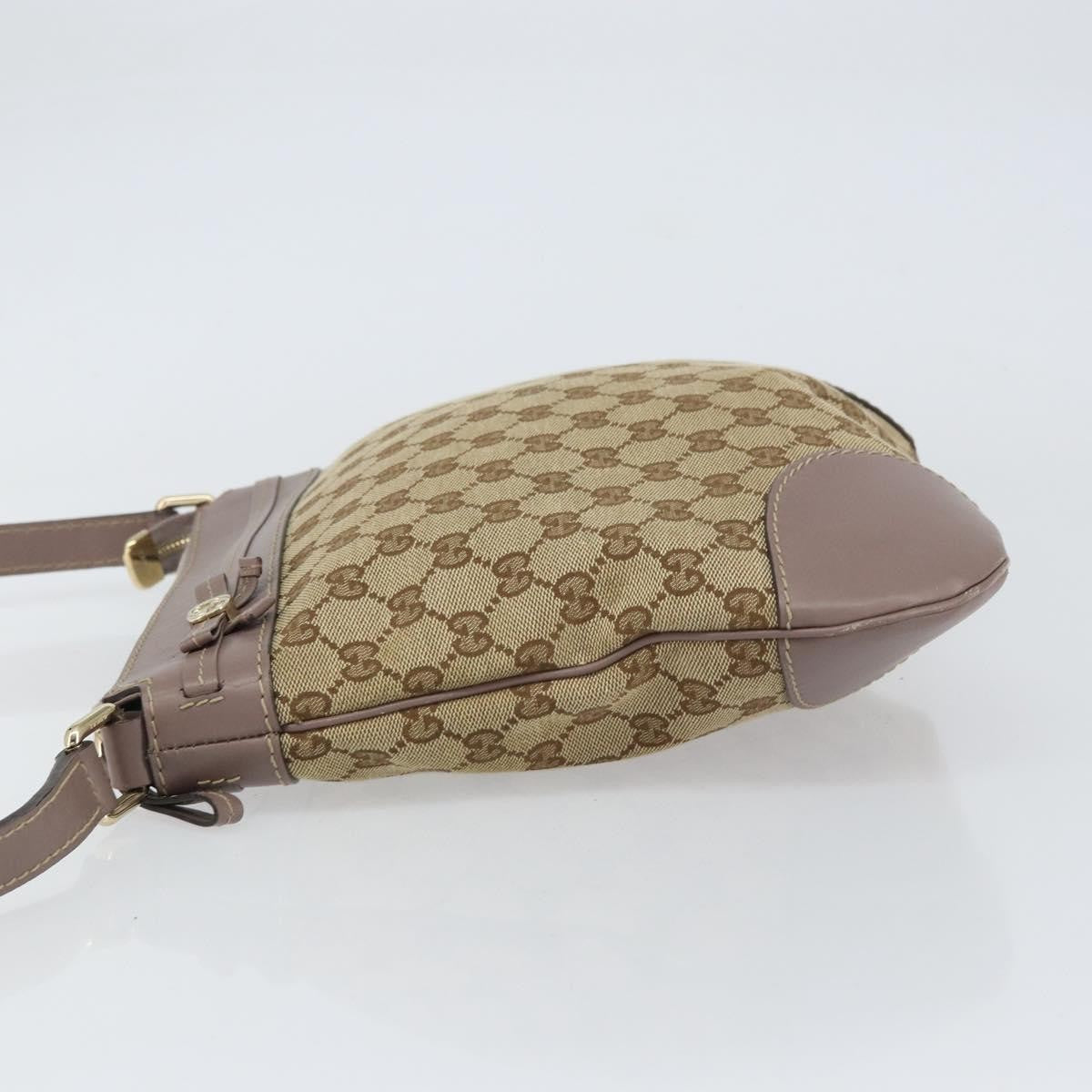 Gucci Mayfair Messenger Bag Gg Canvas And Leather Beige Canvas Shoulder Bag Bag (Pre-Owned)