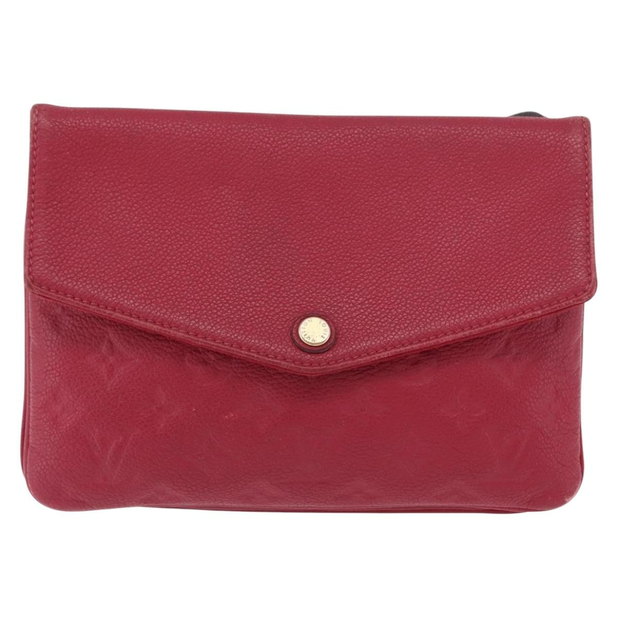Louis Vuitton Twice Handbag Monogram Empreinte Leather Burgundy Leather Shoulder Bag