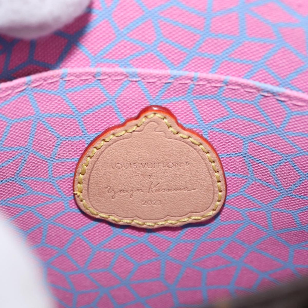 Louis Vuitton Petit Sac Plat Bag Yayoi Kusama Pumpkins Monogram Canvas Brown Canvas Handbag