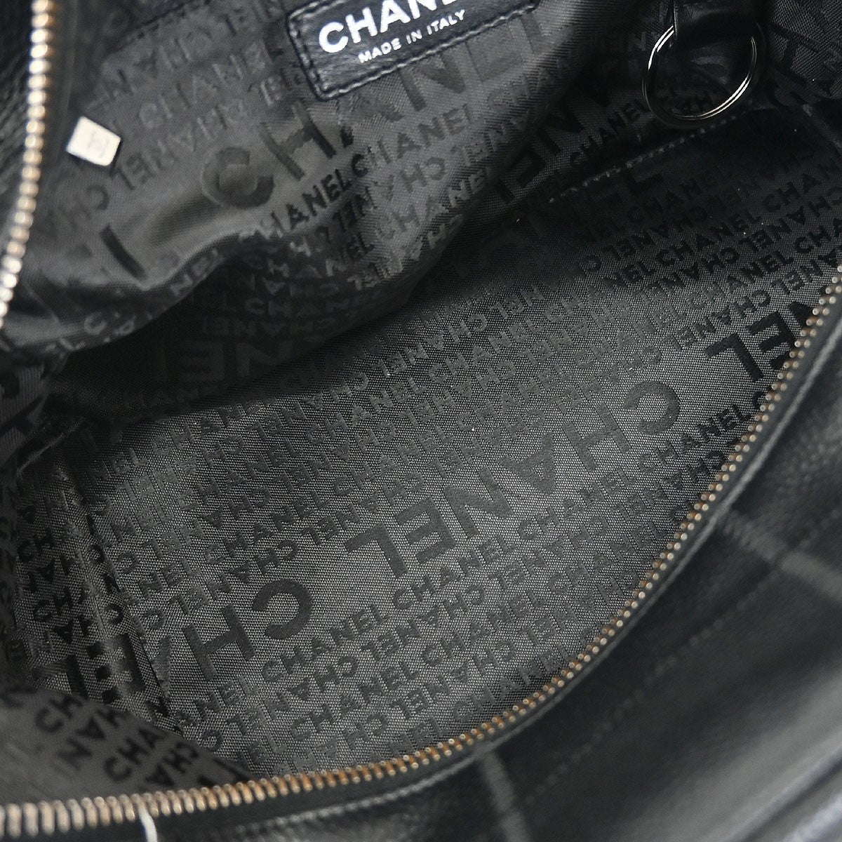 Chanel Square Stitch Bowler Bag Quilted Caviar Black Leather Shoulder Bag Bag
