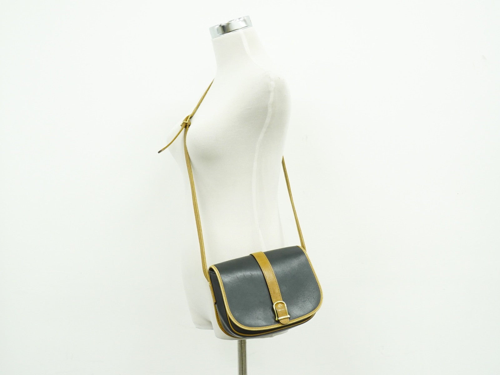 Celine Vintage Shoulder Bag Leather Black Leather Shoulder Bag Bag
