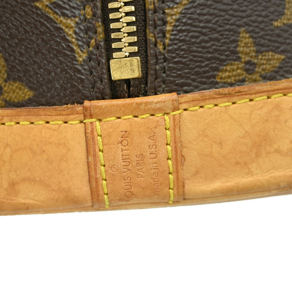 Louis Vuitton Alma Handbag Monogram Canvas Brown Canvas Handbag
