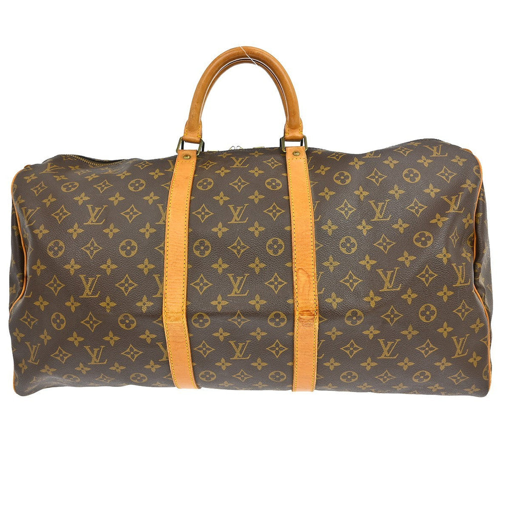 Louis Vuitton Keepall Bag Monogram Canvas Brown Canvas Travel Bag