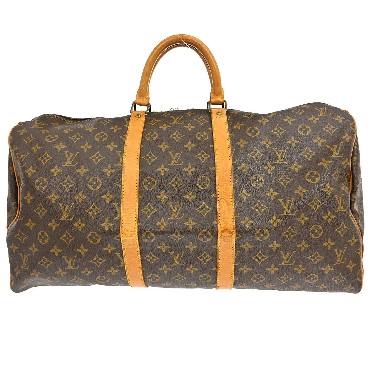 Louis Vuitton Keepall Bag Monogram Canvas Brown Canvas Travel Bag