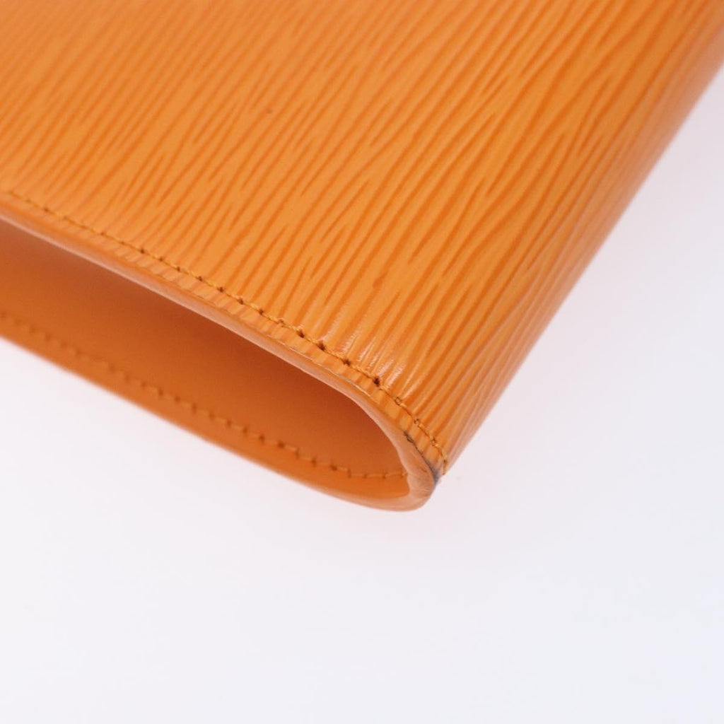 Louis Vuitton Pochette Accessoires Epi Leather Orange Leather Clutche & Pouche Bag