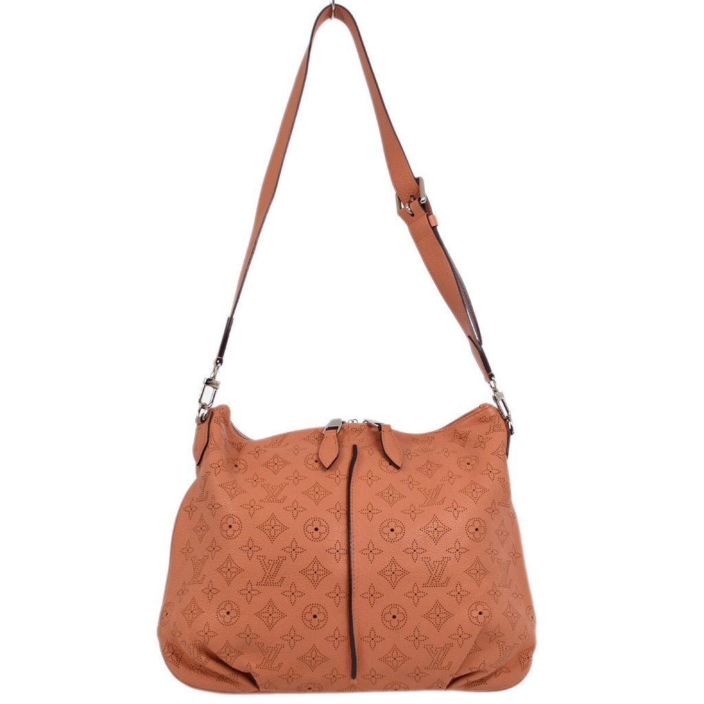 Louis Vuitton Selene Handbag Mahina Leather Pink Leather Shoulder Bag