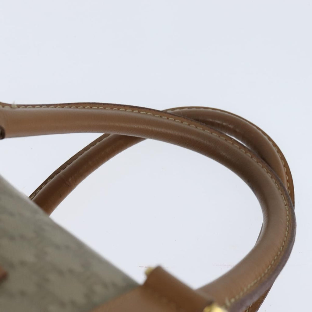 Celine Vintage Macadam Boston Bag Canvas Beige Canvas Travel Bag Bag