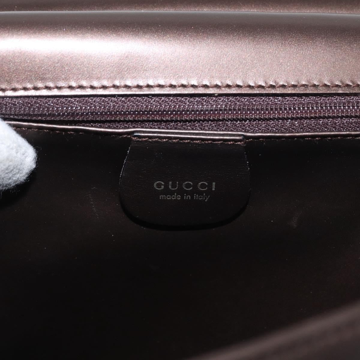 Gucci Vintage Shoulder Bag Leather Brown Leather Shoulder Bag Bag (Pre-Owned)