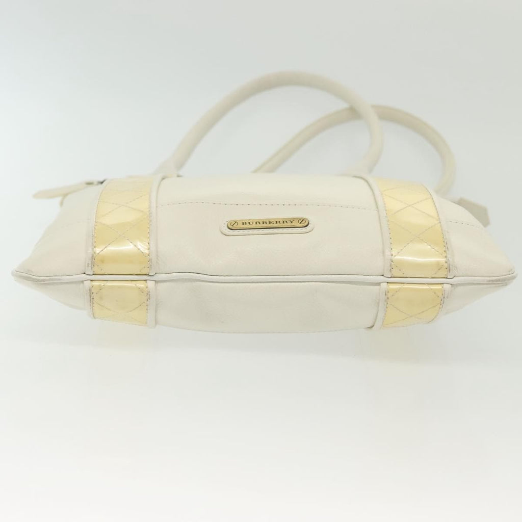 Burberry Vintage Tote Leather White Leather Tote Bag