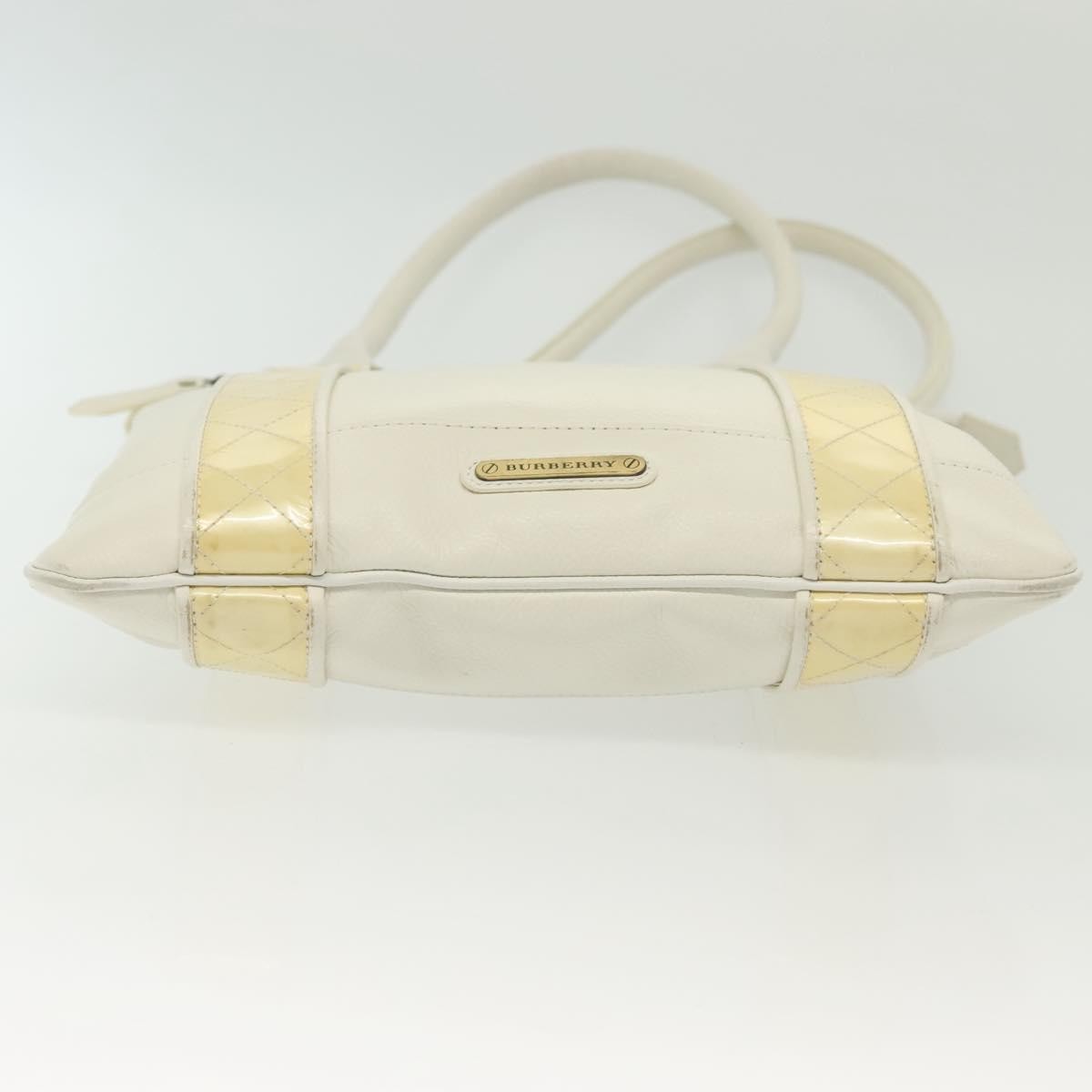 Burberry Vintage Tote Leather White Leather Tote Bag