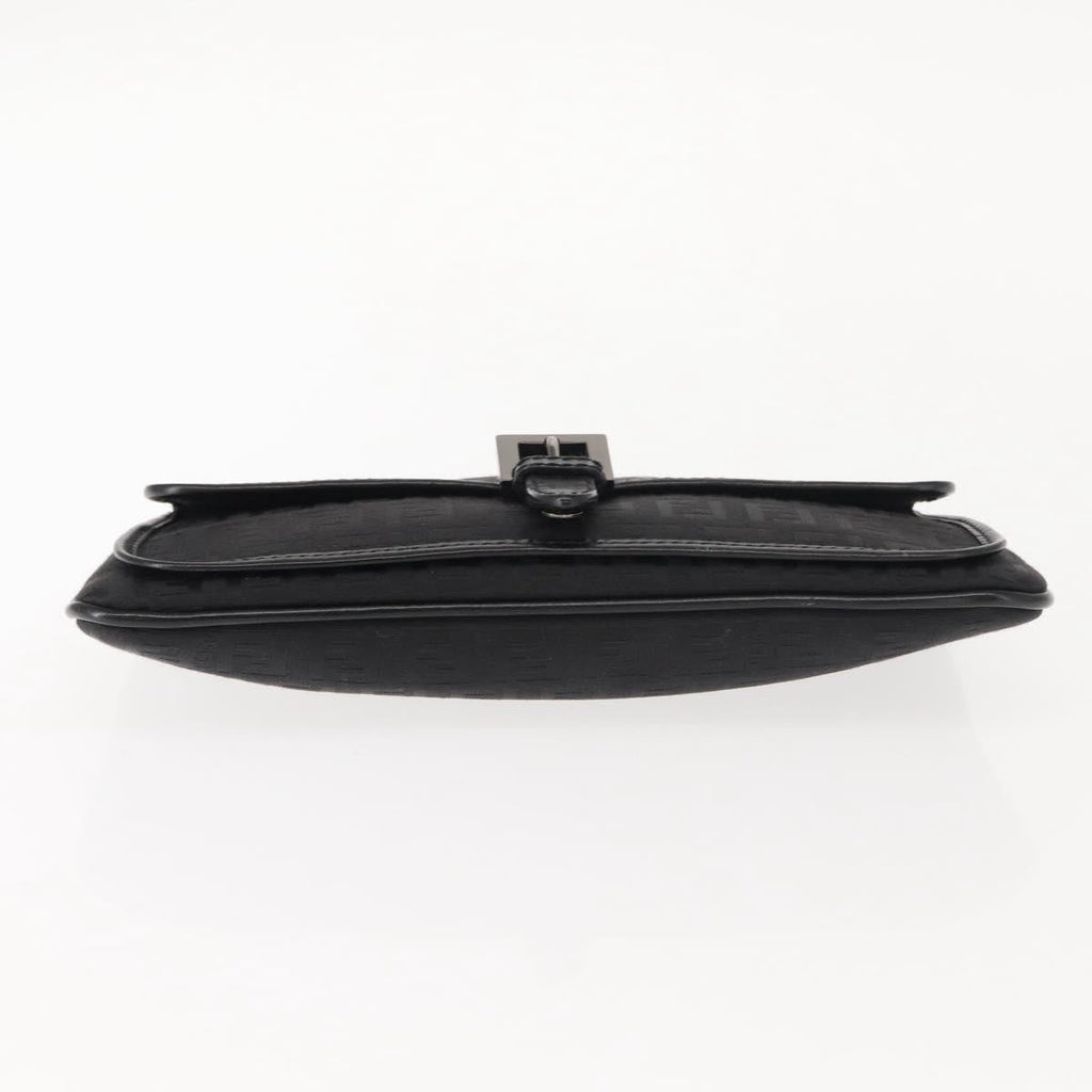 Fendi Ff Logo Pouch Canvas Black Canvas Clutche & Pouche Bag