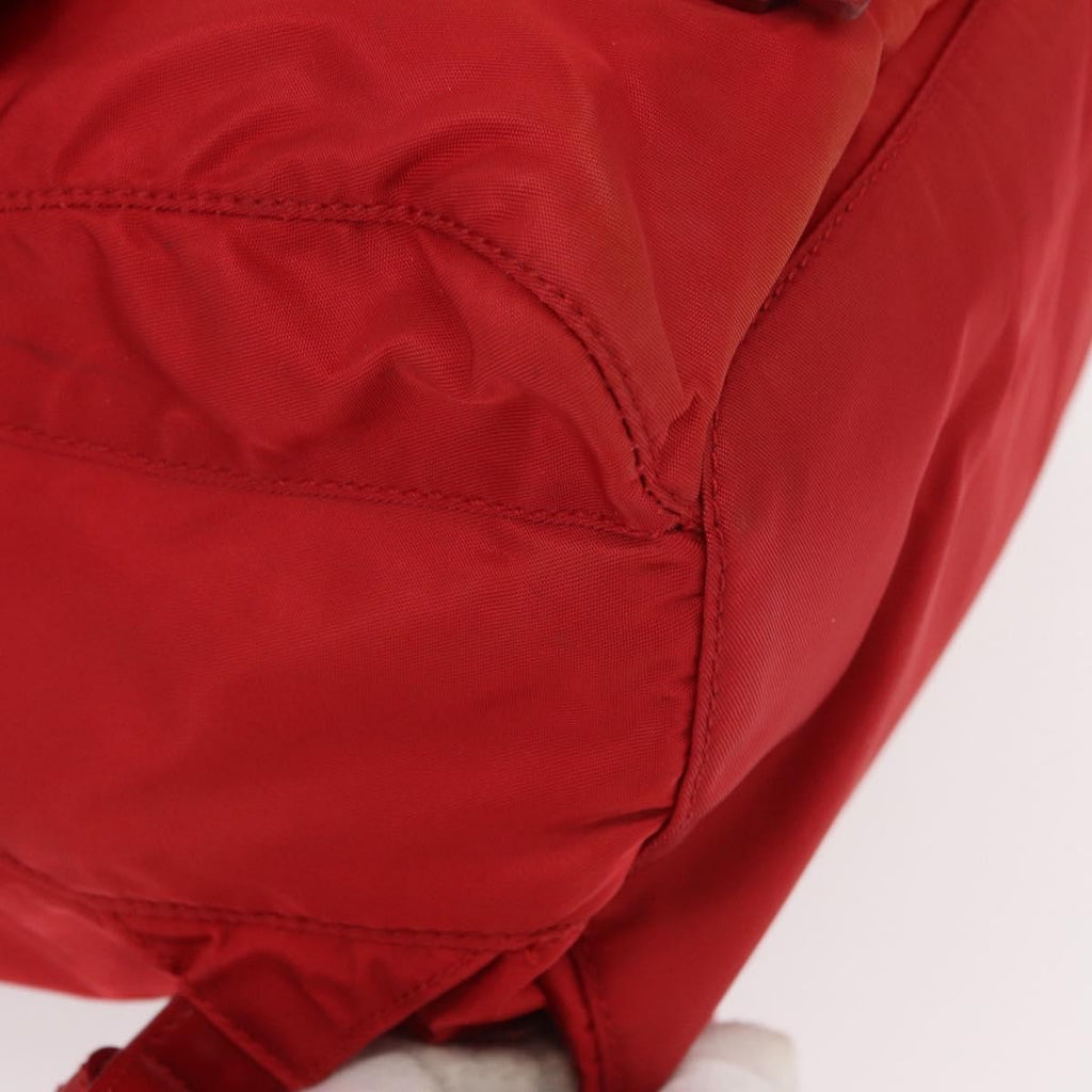Prada Double Front Pocket Backpack Tessuto Red Nylon Backpack Bag