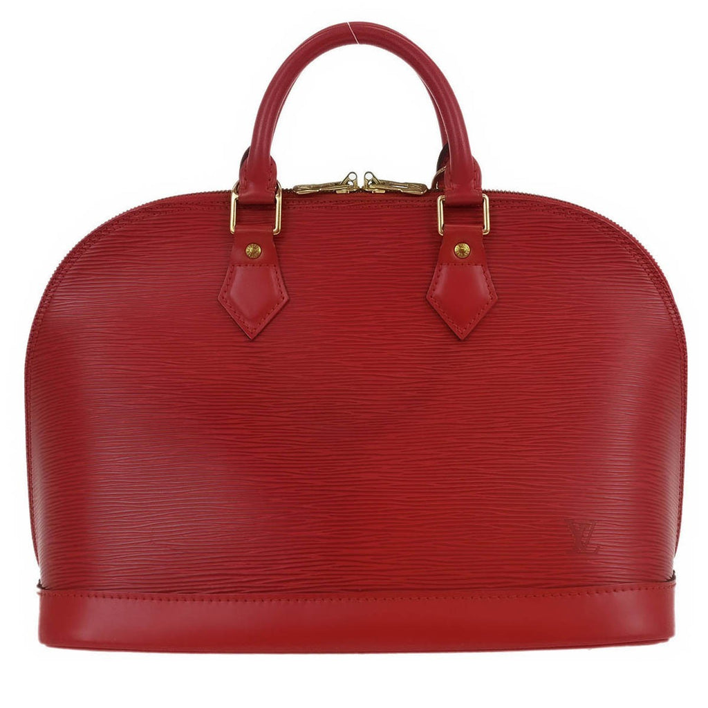 Louis Vuitton Vintage Alma Handbag Epi Leather Red Leather Handbag