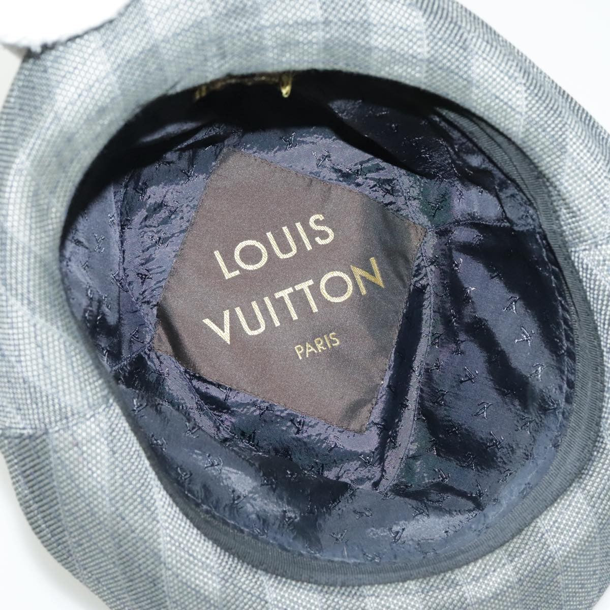 Louis Vuitton Lv Graphical Hat Cotton Gray Cotton Head Accessory Accessory