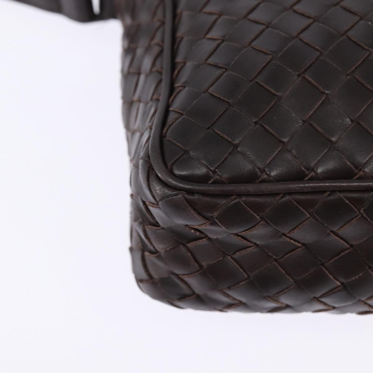 Bottega Veneta Front Pocket Messenger Bag Intrecciato Nappa Brown Leather Bag