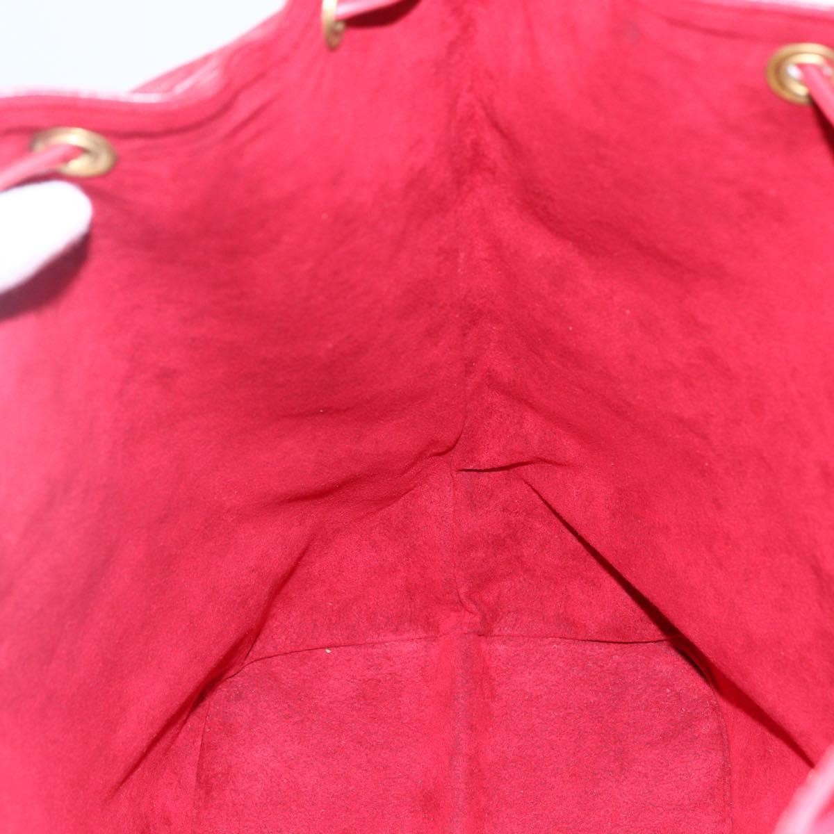 Louis Vuitton Noe Handbag Epi Leather Red Leather Bag
