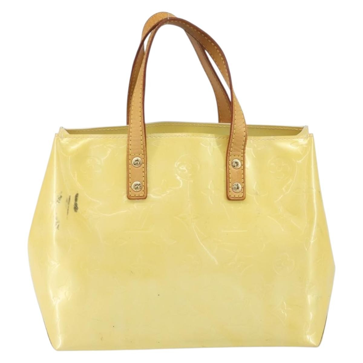 Louis Vuitton Reade Handbag Monogram Vernis Yellow Patent_Leather Handbag