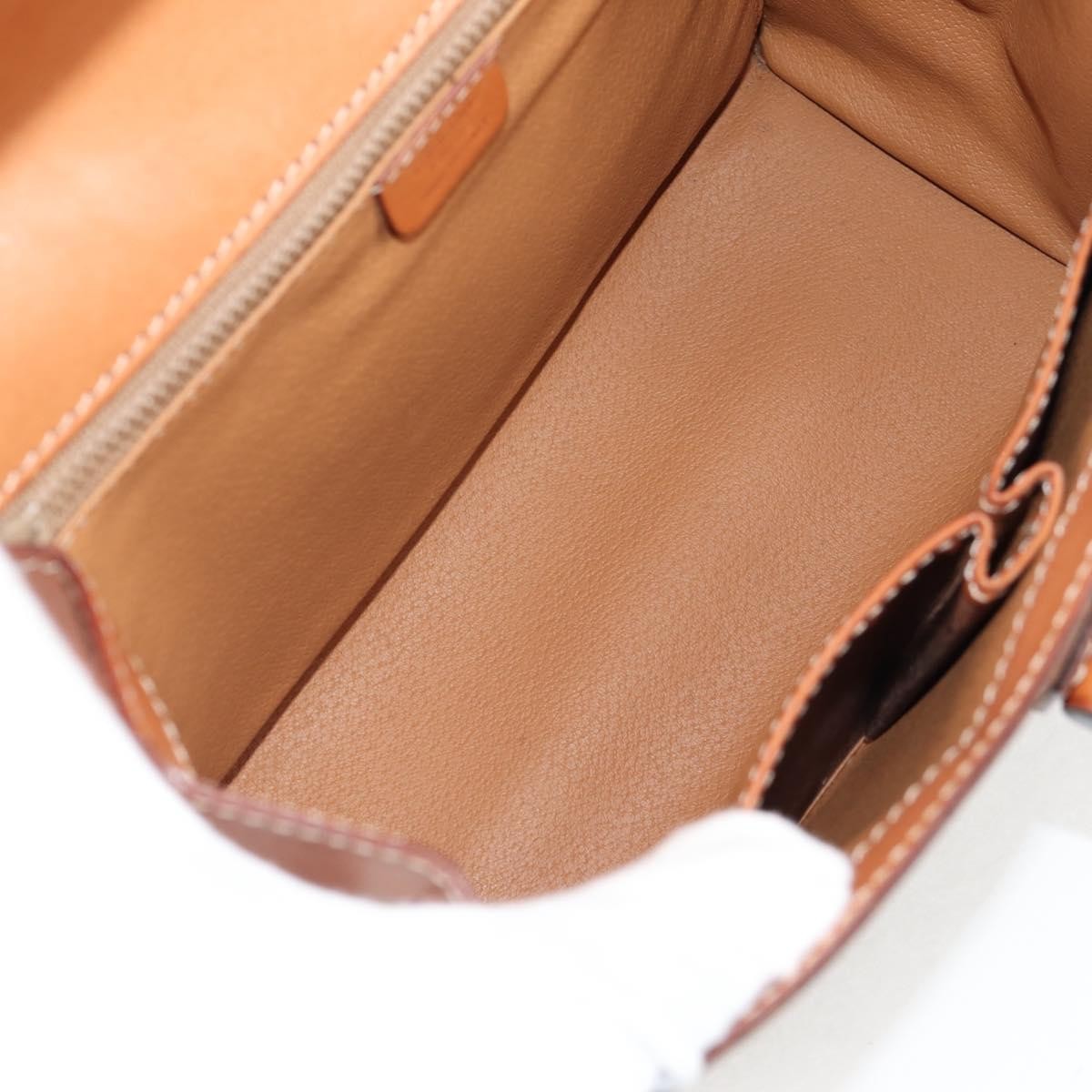 Celine Vintage Convertible Top Handle Bag Macadam Coated Canvas Brown Canvas Bag