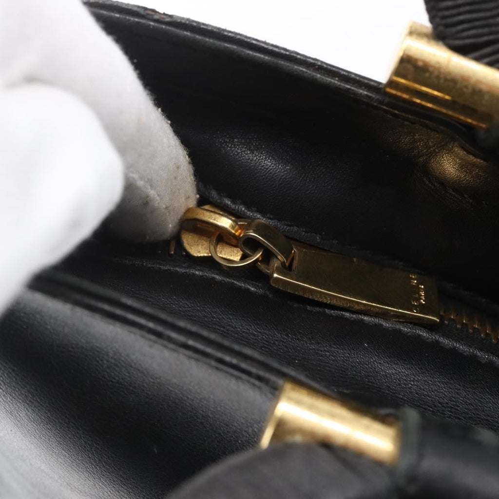 Celine Handbag Leather Black Leather Handbag
