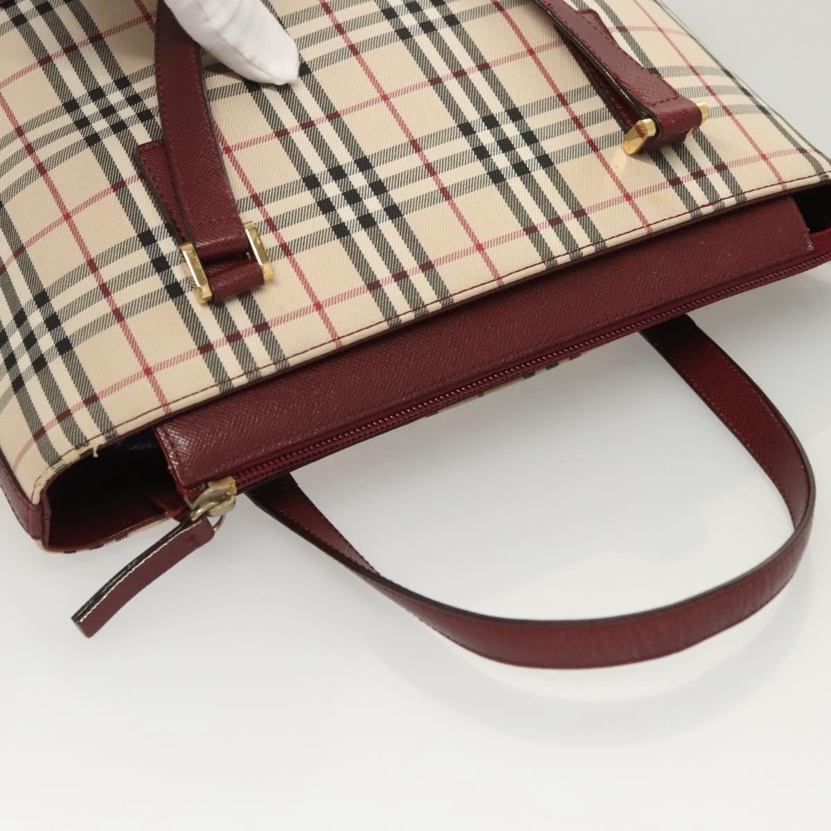 Burberry Nova Check Handbag Nova Check Canvas And Leather Beige Canvas Handbag