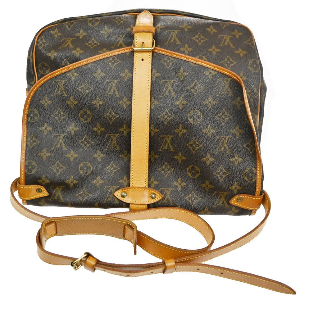 Louis Vuitton Saumur Handbag Monogram Canvas Brown Canvas Shoulder Bag