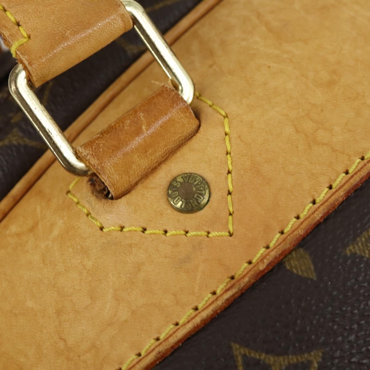 Louis Vuitton Alize Bag Monogram Canvas Brown Canvas Travel Bag