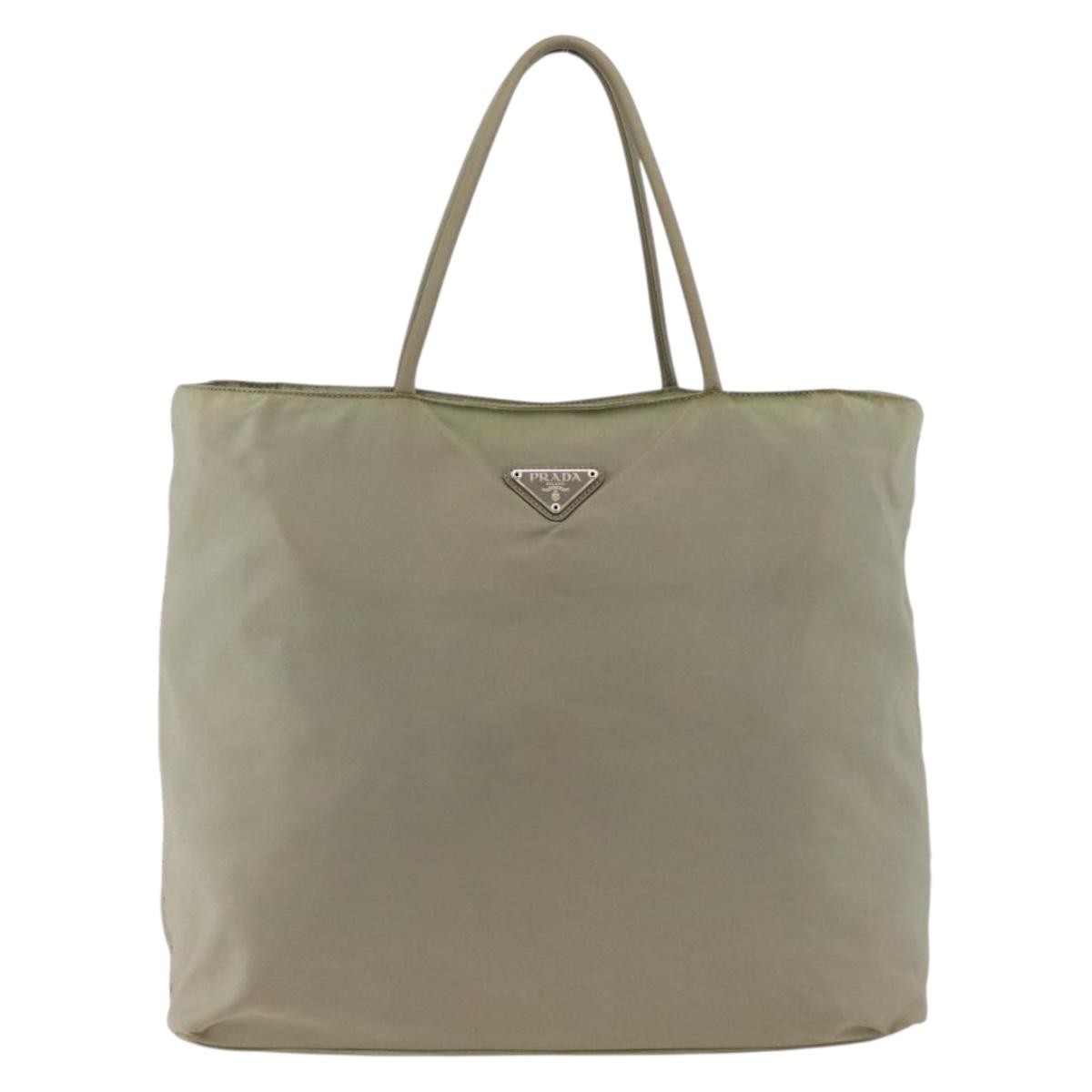 Prada Vintage Tote Tessuto Beige Nylon Tote Bag Bag