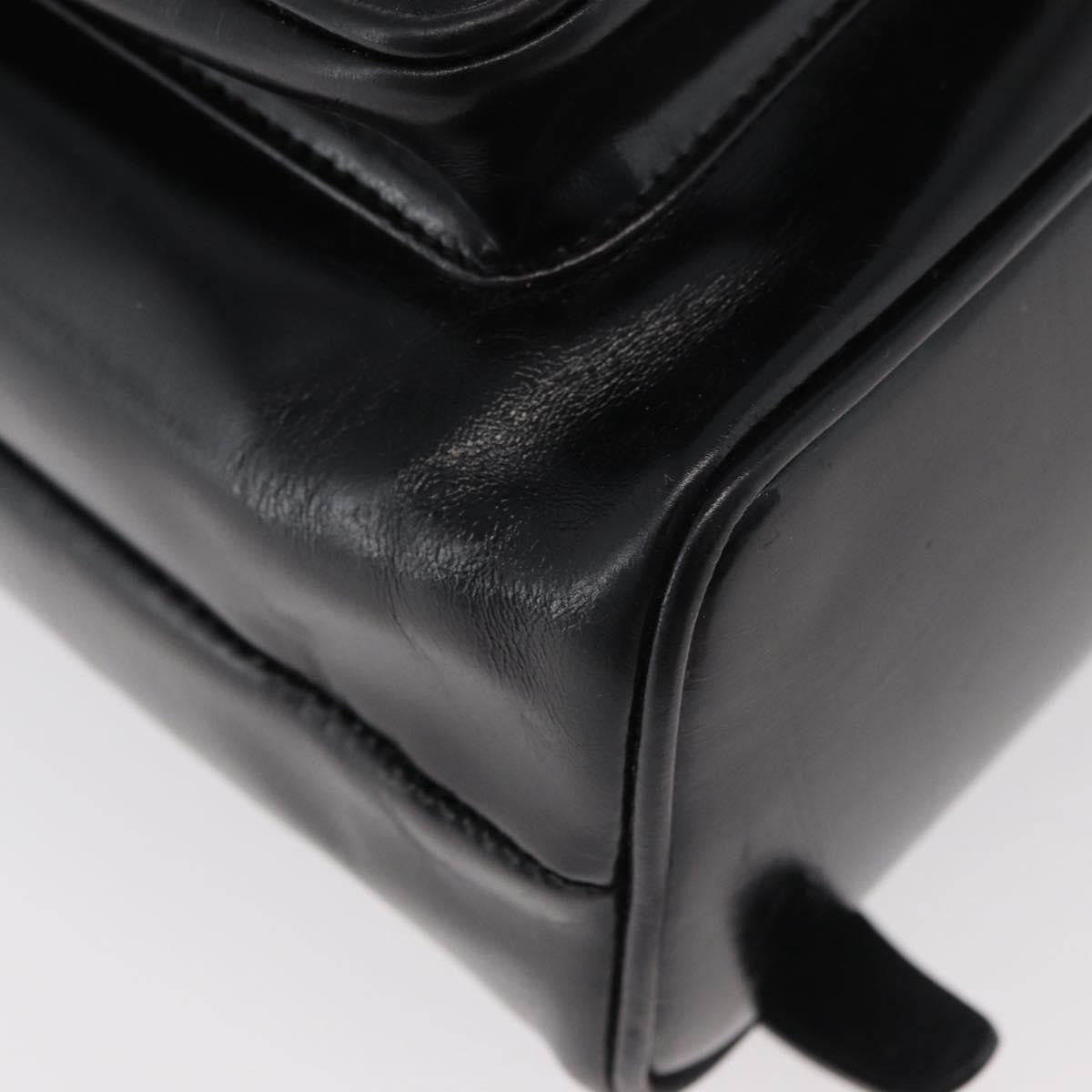 Gucci Vintage Bamboo Backpack Patent Leather Black Patent_Leather Backpack Bag (Pre-Owned)