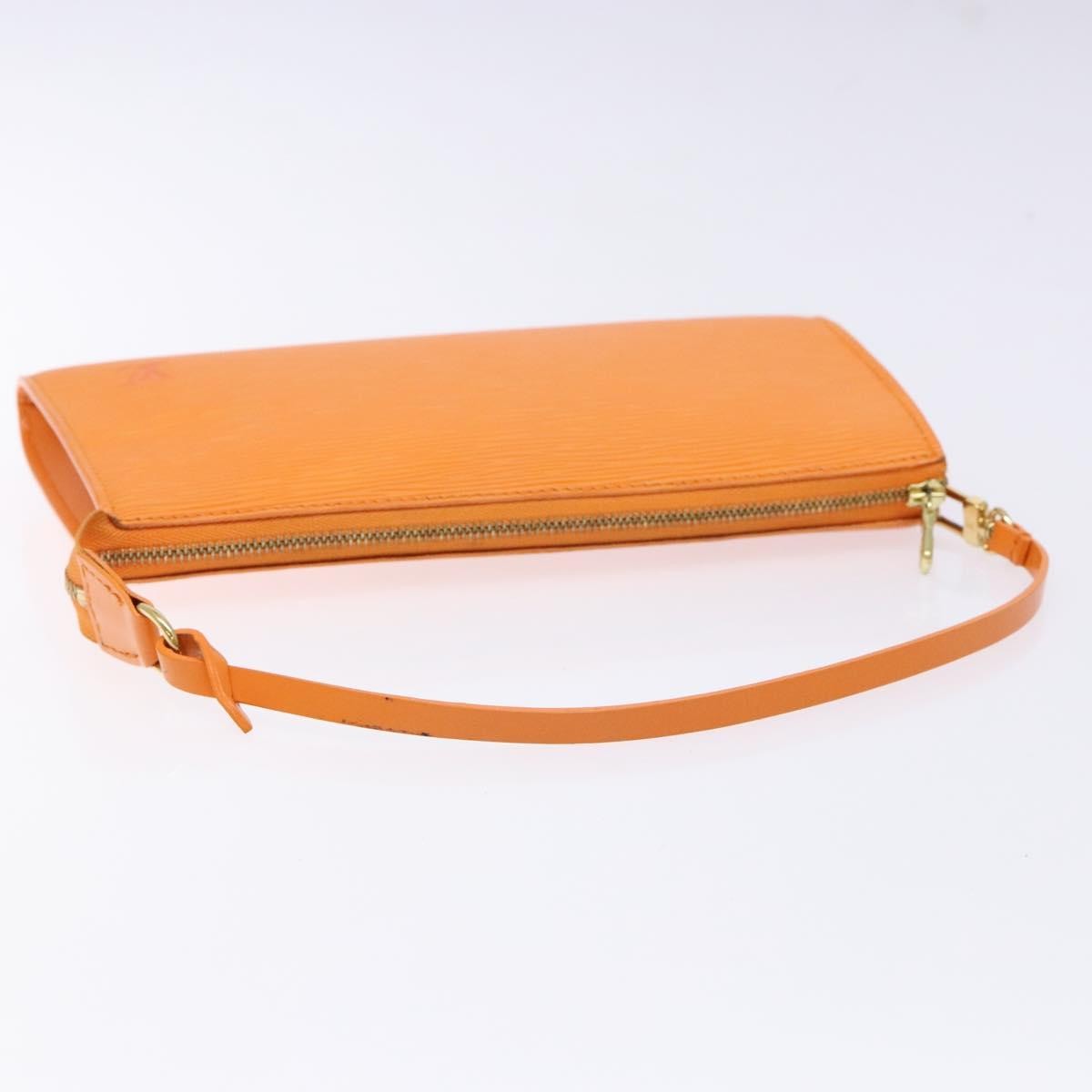 Louis Vuitton Pochette Accessoires Epi Leather Orange Leather Clutche & Pouche Bag