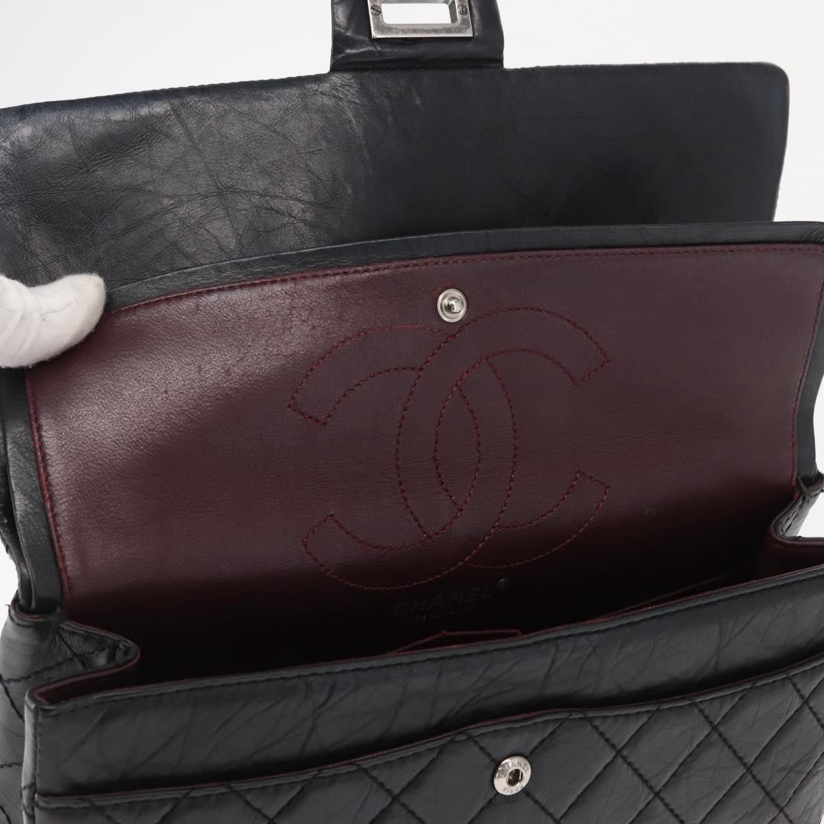 Chanel Reissue 2.55 Flap Bag Quilted Aged Calfskin Black Leather Shoulder Bag Bag