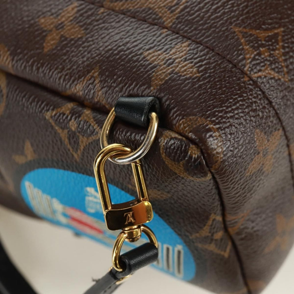 Louis Vuitton Palm Springs Backpack Limited Edition World Tour Monogram Canvas Brown Canvas Backpack Bag