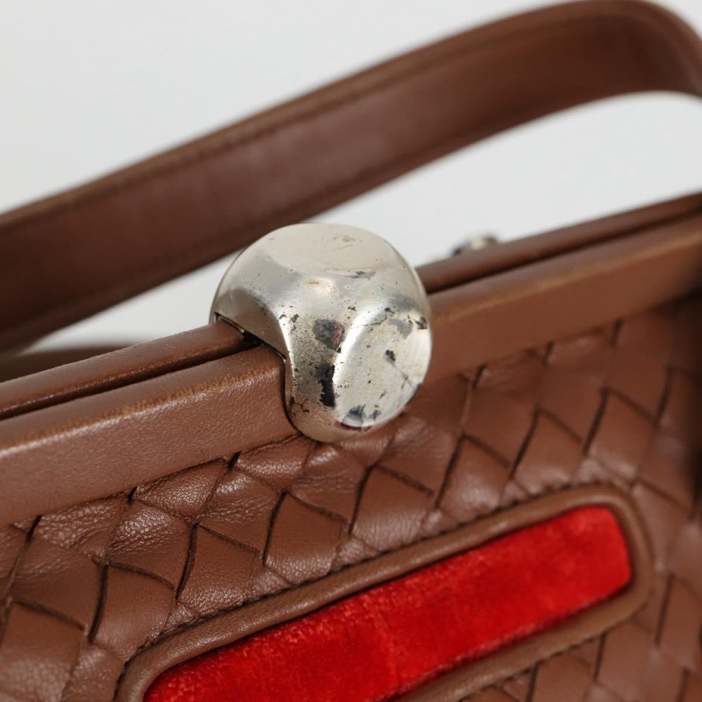 Bottega Veneta Intrecciato Leather Brown Leather Handbag