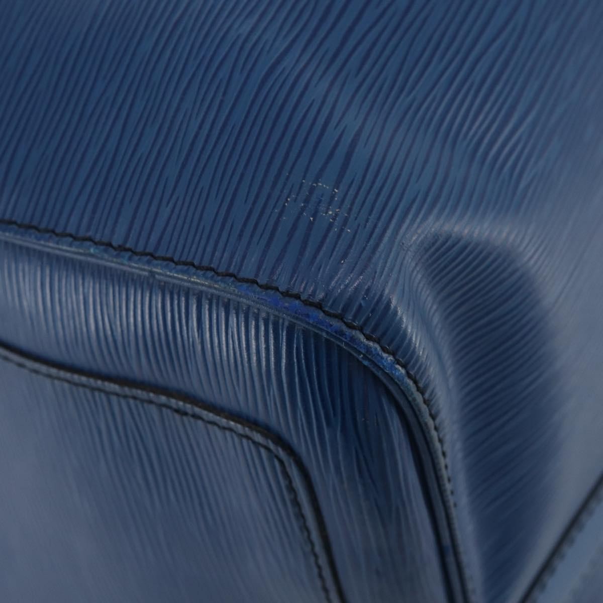 Louis Vuitton Keepall Bag Epi Leather Blue Leather Travel Bag