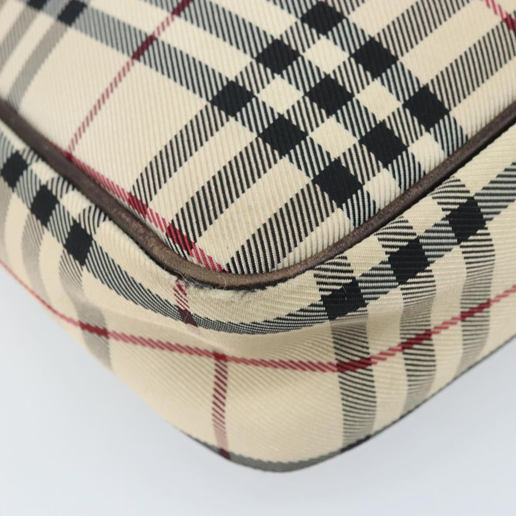 Burberry Nova Check Shoulder Bag Canvas And Leather Beige Canvas Shoulder Bag