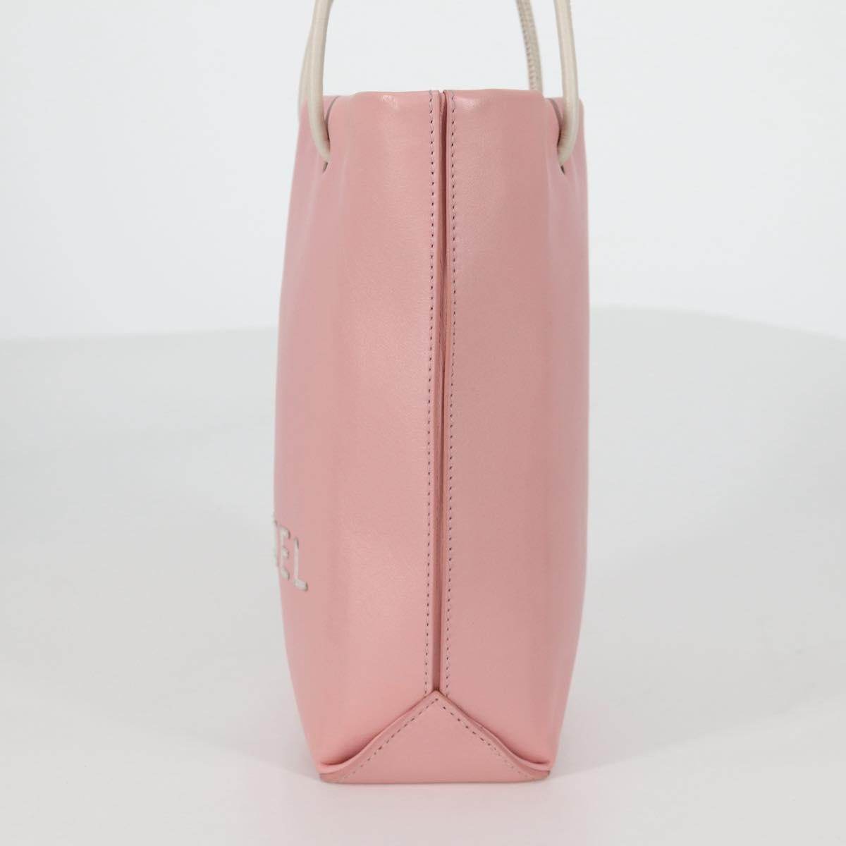 Chanel Essential Shopping Tote Leather Pink Leather Bag