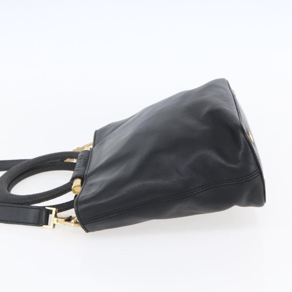 Celine Handbag Leather Black Leather Handbag
