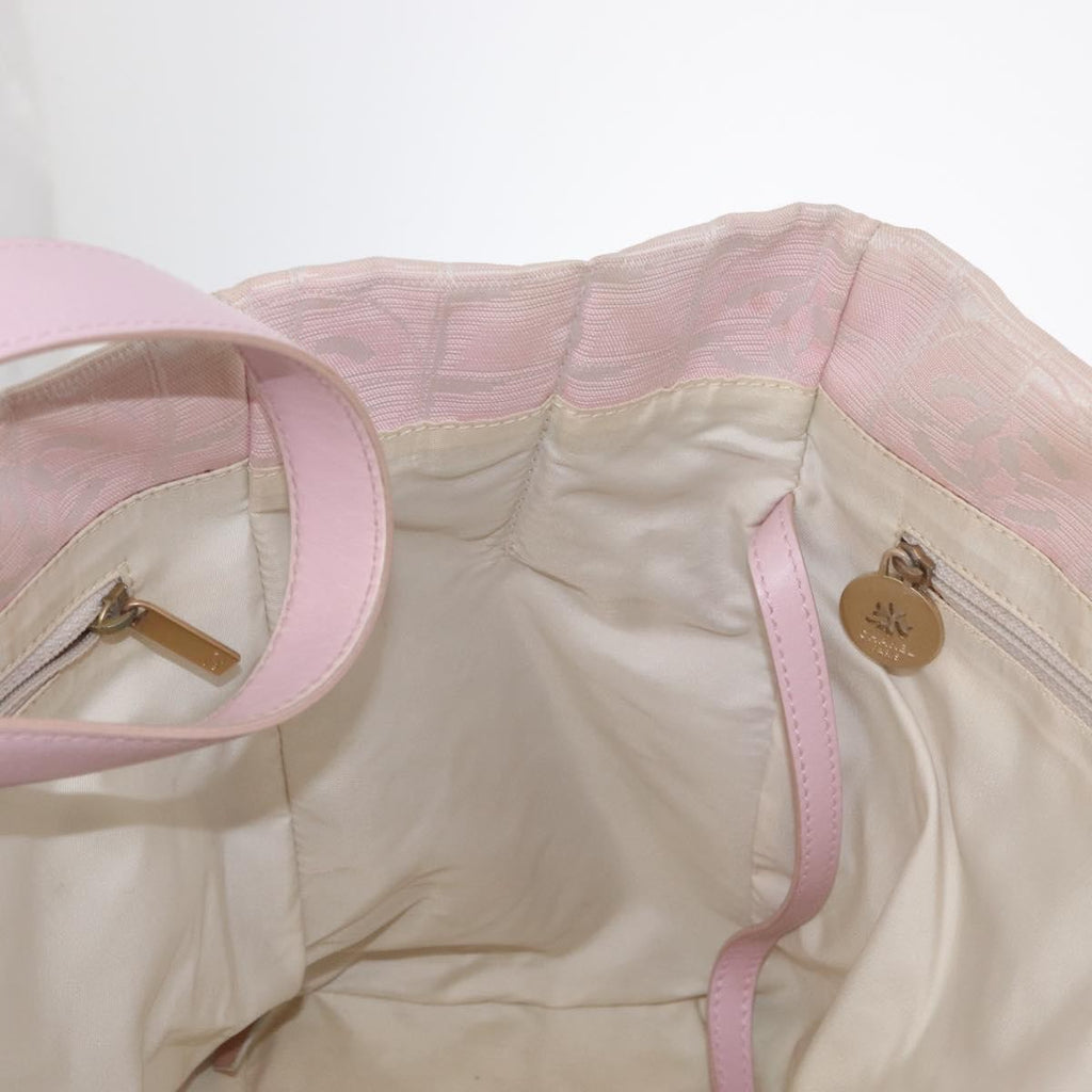 Chanel Travel Line Tote Nylon Pink Nylon Tote Bag Bag