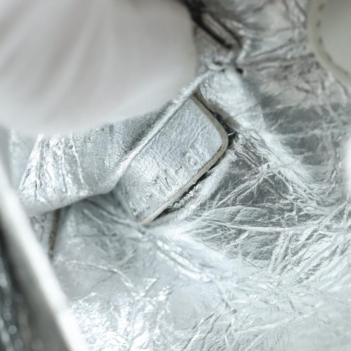 Christian Dior Diorever Bag Leather Silver Leather Bag (Pre-Owned)