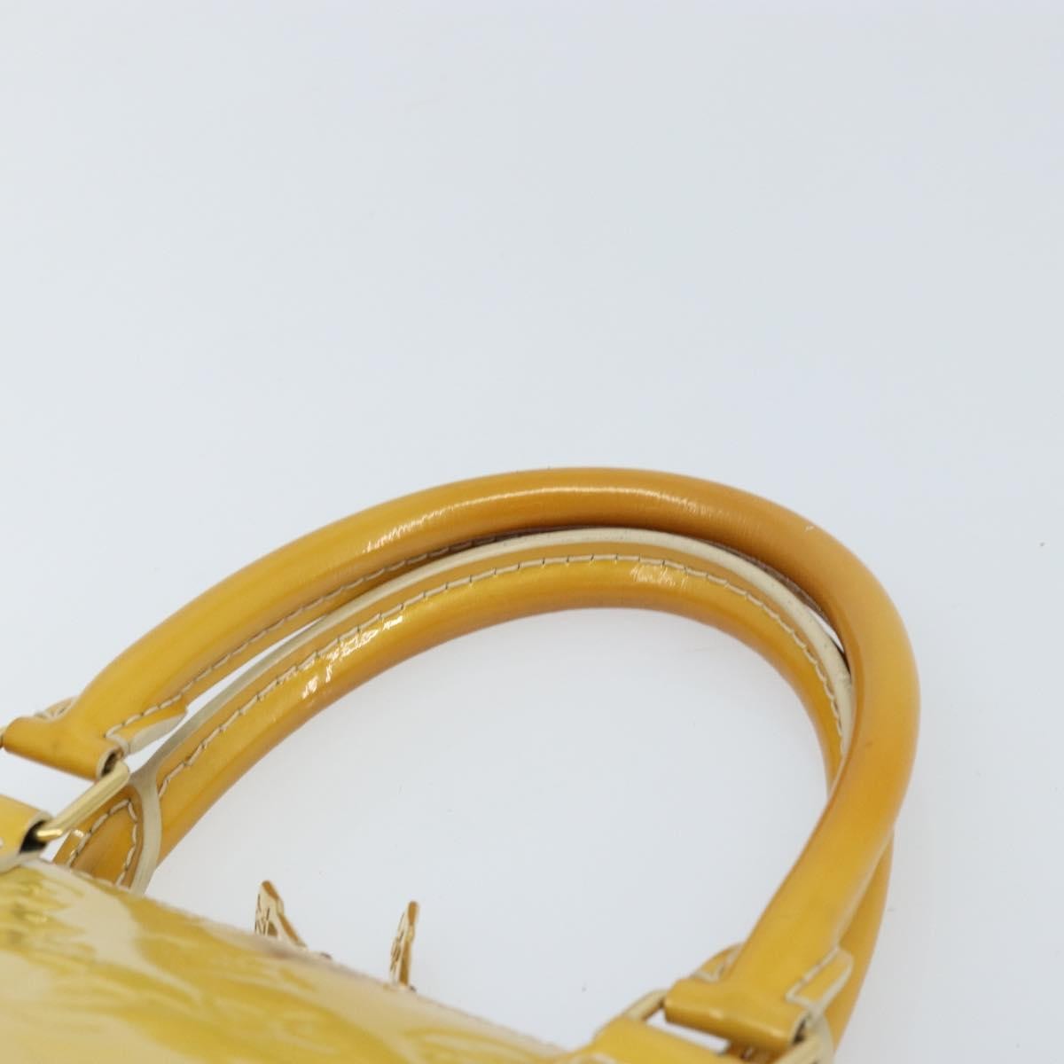 Louis Vuitton Alma Handbag Monogram Vernis Yellow Patent_Leather Handbag