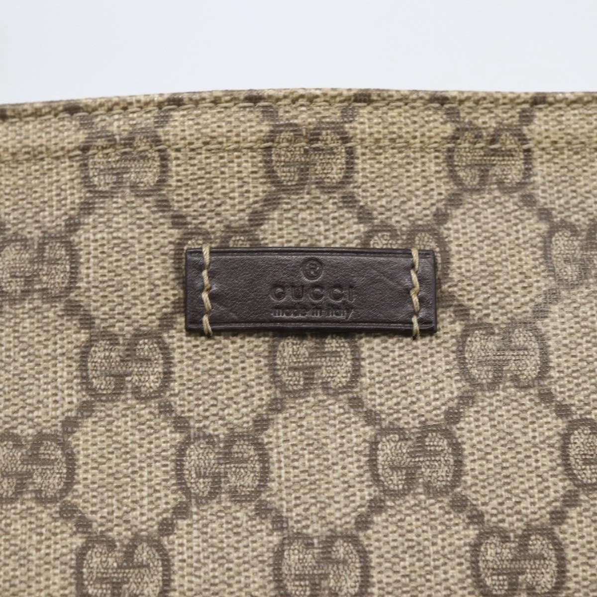 Gucci Zip Top Messenger Bag Gg Coated Canvas Beige Canvas Shoulder Bag Bag (Pre-Owned)