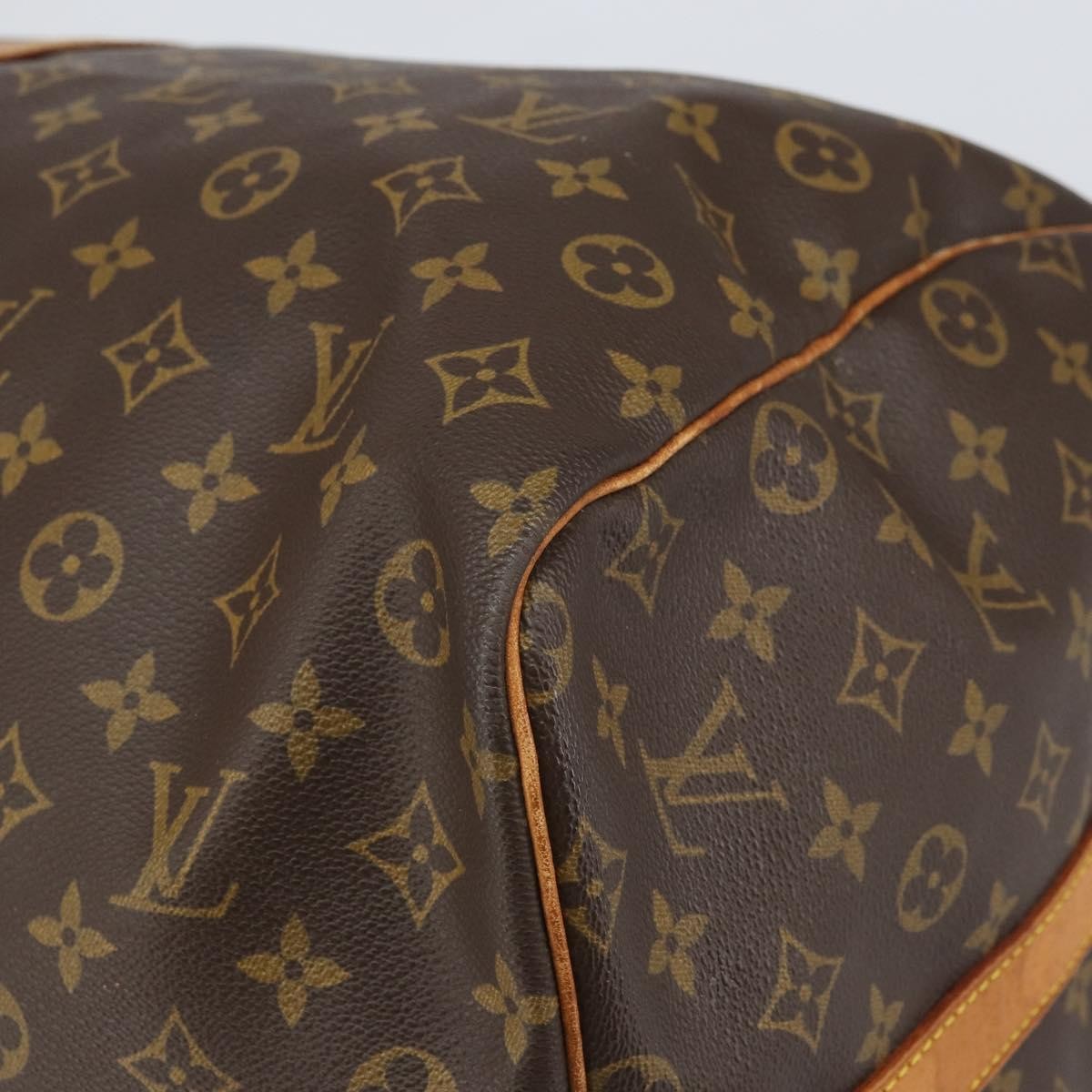 Louis Vuitton Keepall Bandouliere Bag Monogram Canvas Brown Canvas Travel Bag