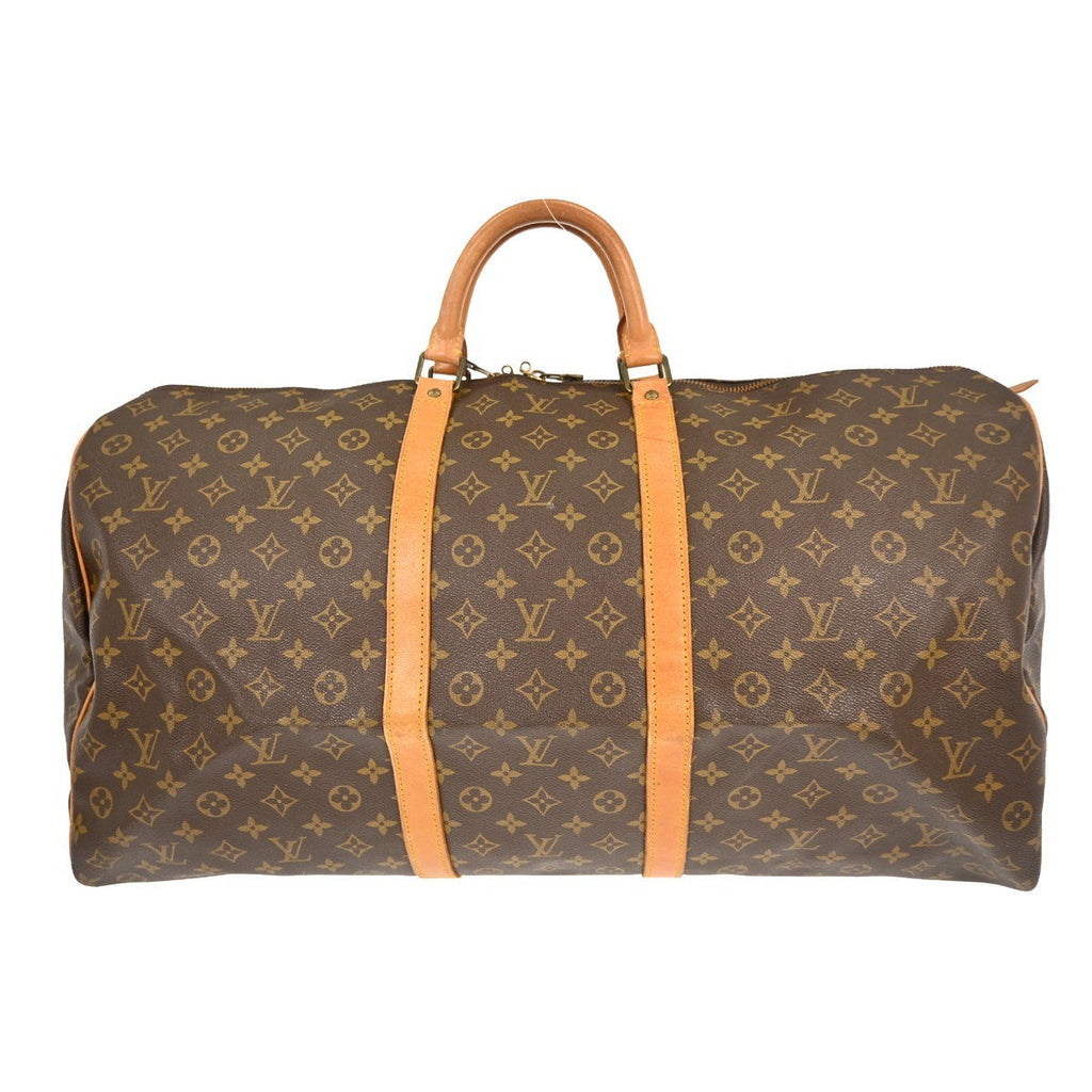 Louis Vuitton Keepall Bag Monogram Canvas Brown Canvas Travel Bag