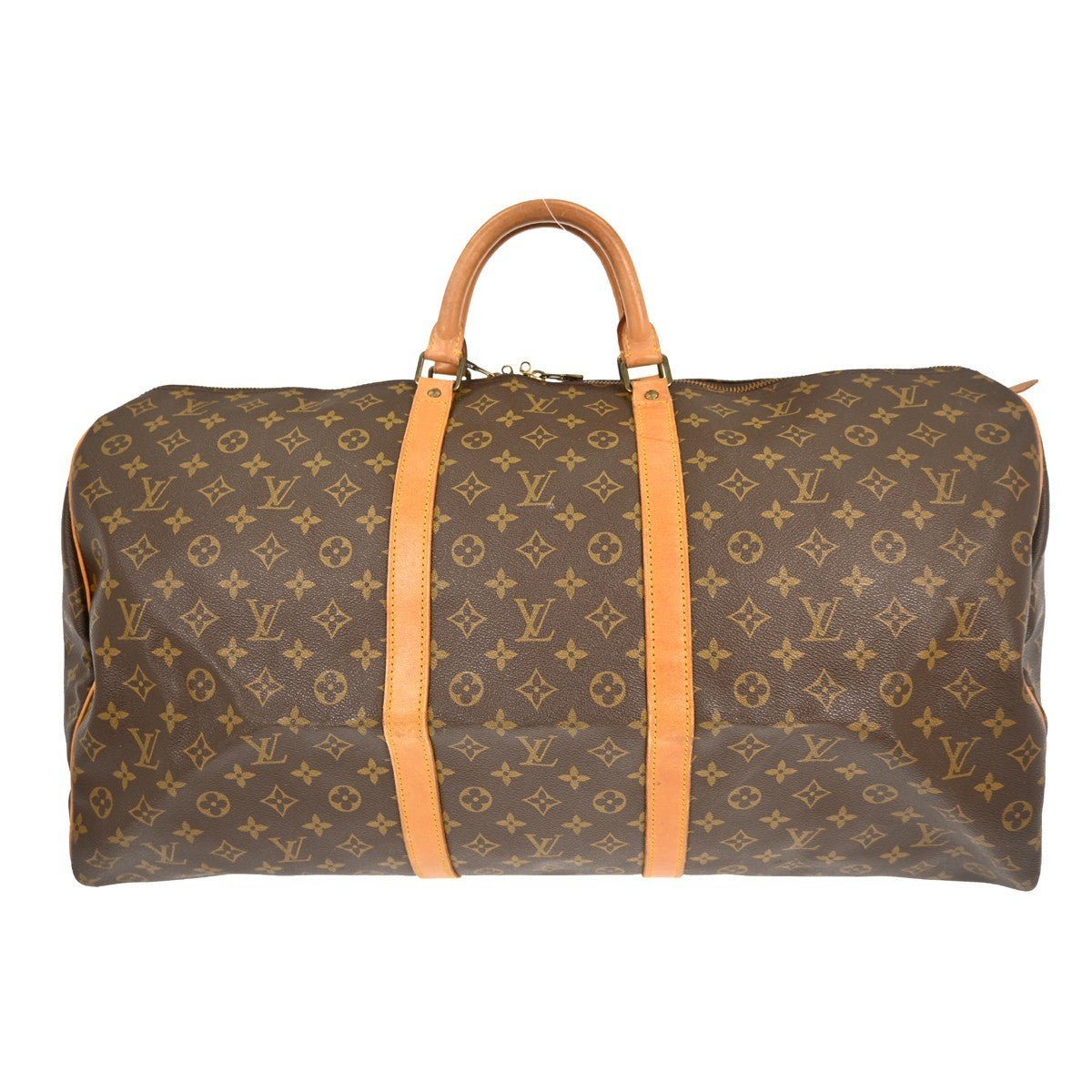 Louis Vuitton Keepall Bag Monogram Canvas Brown Canvas Travel Bag