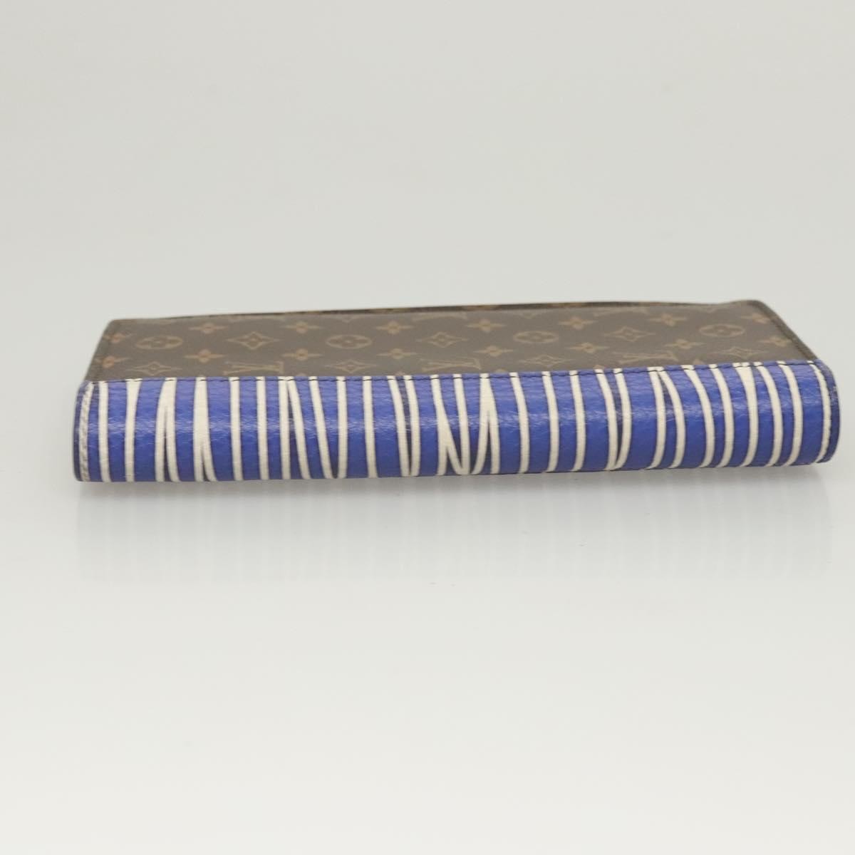 Louis Vuitton Porte Feuille Brother Patchwork Blue Canvas Wallets Accessory