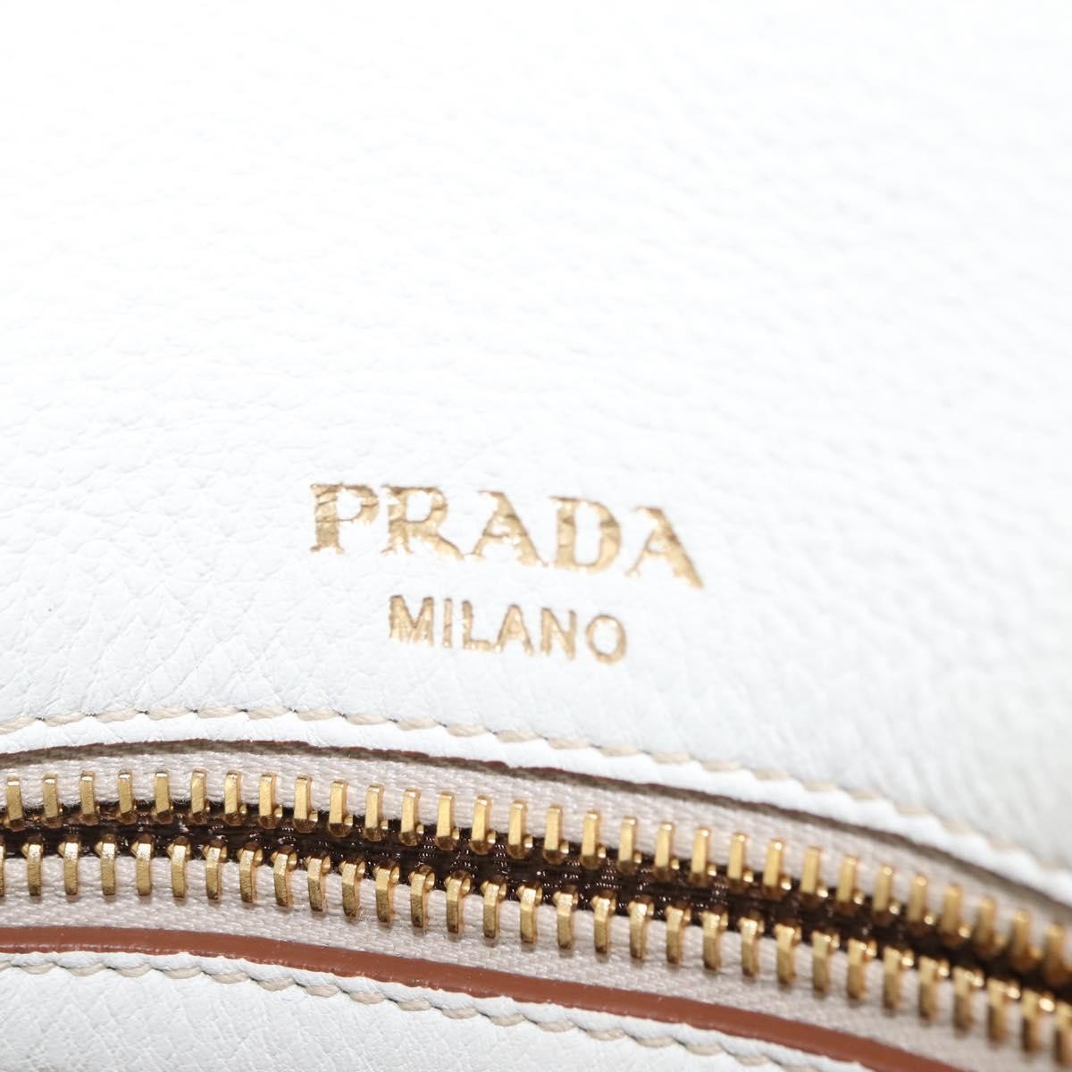Prada Flap Crossbody Bag Vitello Daino White Leather Shoulder Bag Bag