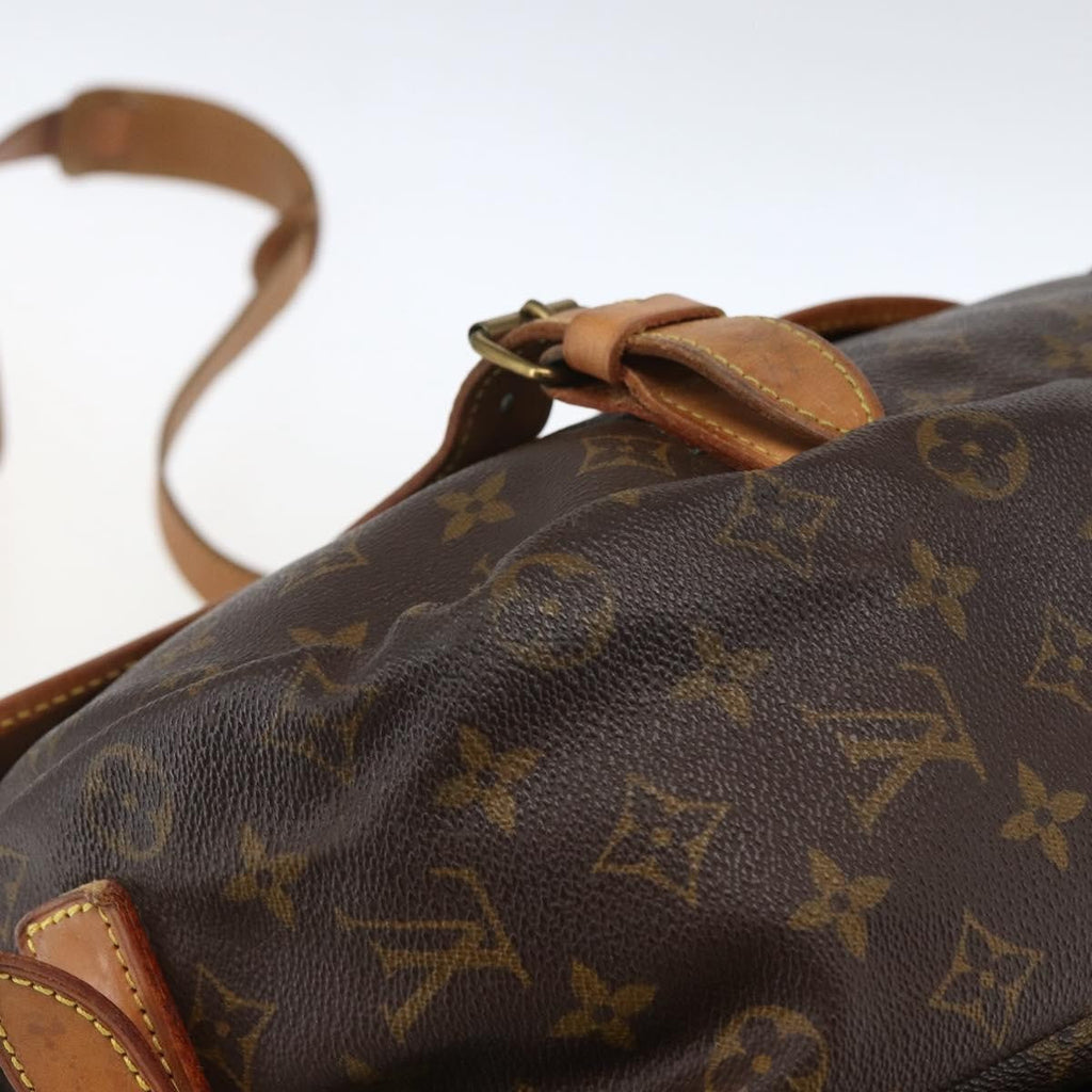 Louis Vuitton Saumur Handbag Monogram Canvas Brown Canvas Shoulder Bag